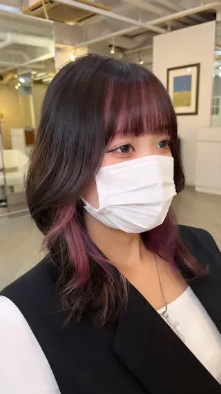 カラー フルカワ リナのヘアスタイル