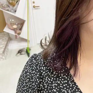 ミディアム カラー 坂本 沙也加のヘアスタイル