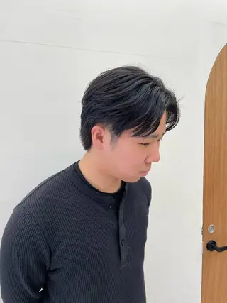 メンズ 慎太朗/パーマ/ボブ /センターパートのヘアスタイル