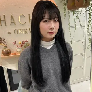 ロング カラー MOE🐈‍⬛🎀 エクステ/ワンホンのヘアスタイル