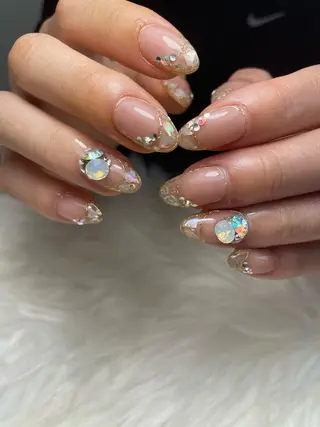 セミロング ネイル BELLUNA Mizuki❤︎のネイルデザイン