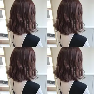 ミディアム カラー 小栗 麻衣のヘアスタイル