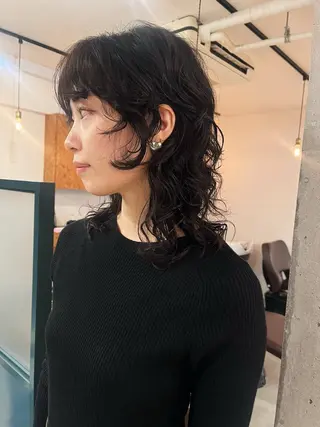 ミディアム パーマ 暖色/パーマ 🌼クニトウメイのヘアスタイル