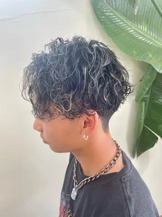 ショート カラー パーマ メンズ WEST OLAND加藤圭介のヘアスタイル
