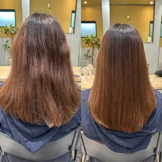 ロング パーマ hub hair レイヤー/透明感のヘアスタイル