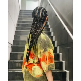 ロング カラー パーマ ヘアアレンジ メンズ キッズ BRAIDS💎愛子 大人ハイライト💎のヘアスタイル
