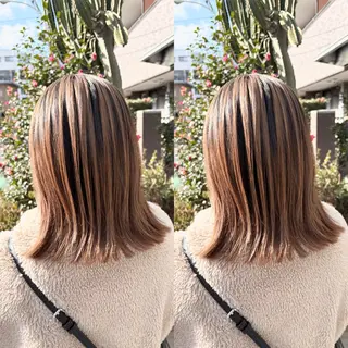 ミディアム カラー Livnaリヴナ立川所属・レイヤー/ハイライト /立川/赤池宏隆のヘアスタイル