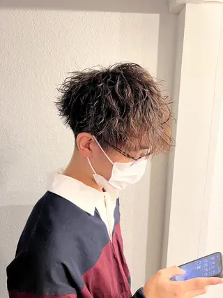 ショート カラー パーマ ヘアアレンジ メンズ 名古屋駅/トップス タイリスト/大黒拓哉のヘアスタイル