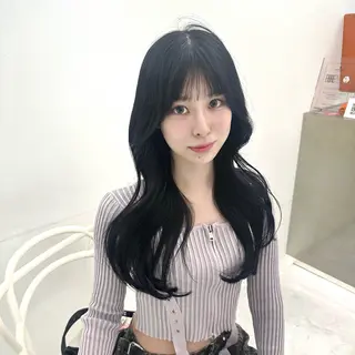 ロング 大人っぽ中韓レディ ヘア🤍MAOのヘアスタイル