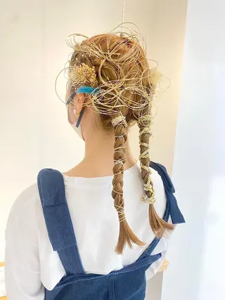 ヘアアレンジ 安永 涼のヘアスタイル