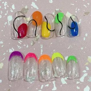 ミディアム カラー パーマ ヘアアレンジ メンズ キッズ ネイル マツエク・マツパ アイブロウ Salon Kのネイルデザイン