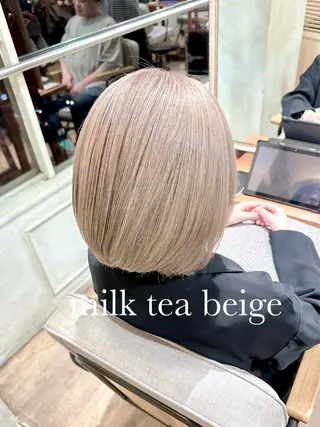 ミディアム カラー ケアブリーチ 髪質改善/池袋のヘアスタイル