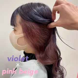 セミロング カラー 韓国風ハッシュカット 似合わせレイヤー池袋のヘアスタイル