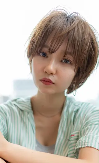ショート カラー 10月限定モニター 髪質改善美髪矯正のヘアスタイル