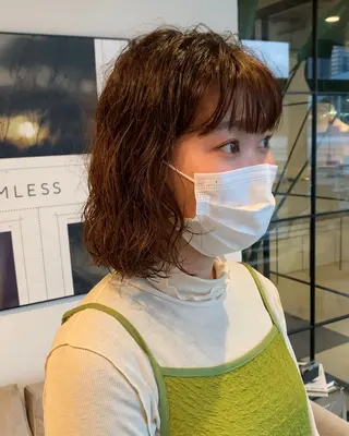 ショート パーマ 柔らかベージュ🩰/ 新潟駅/くるみのヘアスタイル