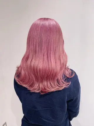 セミロング カラー ムラ修正.ブリーチ エクステ🤍アミルのヘアスタイル