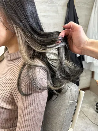 セミロング カラー ブリーチ koheiのヘアスタイル