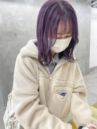 セミロング カラー レイヤーカット 🪩yurikaのヘアスタイル
