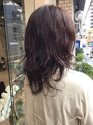 セミロング パーマ 生田 博紀のヘアスタイル