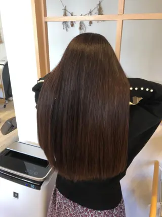 ロング カラー パーマ ヘアアレンジ 【ツヤ髪美容師】 ツダケイスケのヘアスタイル