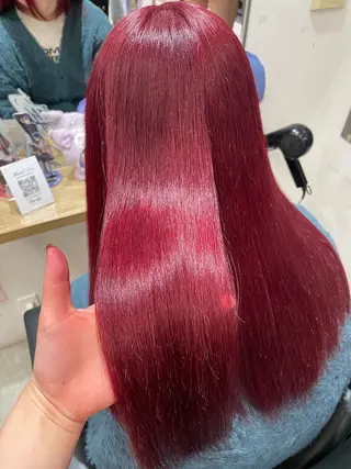 ミディアム カラー 💖推しカラー💖 オタク美容師✂ゆづきのヘアスタイル
