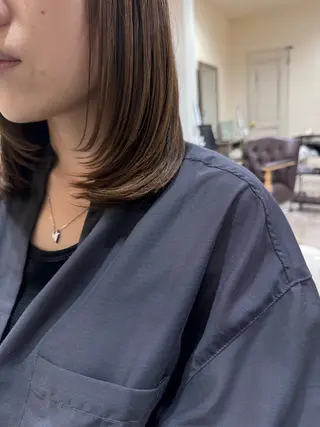 ミディアム カラー ヘアアレンジ 新越谷noble店長 松本拓也▶◀*.のヘアスタイル