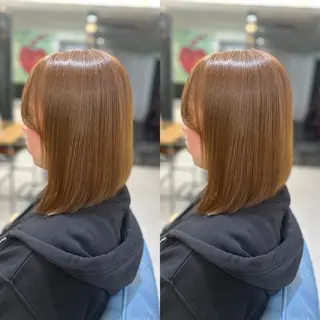 ショート 髪質改善🩵縮毛矯正 代々木/木下のヘアスタイル
