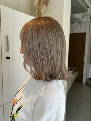 ミディアム カラー ハイトーン×似合わせ 🌱中川慎之介のヘアスタイル