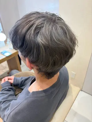 ショート 本厚木パーマ&ブリー チMEN'Sショートのヘアスタイル