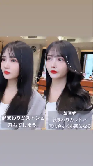 ミディアム カラー パーマ ヘアアレンジ 骨格別小顔カット/ 顔周りカット/金井のヘアスタイル