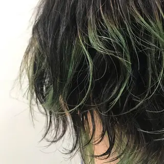 セミロング カラー パーマ 原田 聖也のヘアスタイル