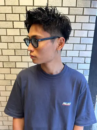 ショート パーマ メンズ 💈メンズ短髪特化 ✂︎伊藤大輝💈のヘアスタイル