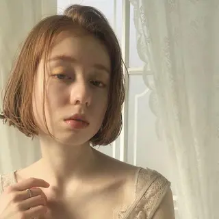 セミロング カラー 髪質改善🫧ベージュ 椙山 響のヘアスタイル