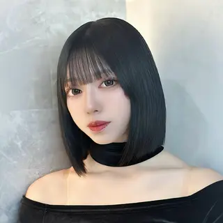 ミディアム カラー RYU韓国ヘア/レイ ヤー/透明感艶カラーのヘアスタイル
