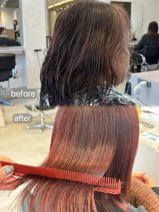 ミディアム yoshino /ナチュラル縮毛のヘアスタイル