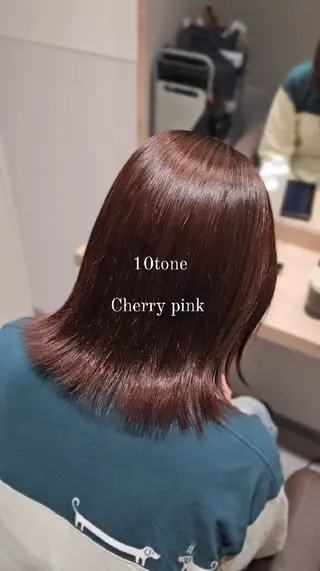 ミディアム カラー 縮毛矯正をしている人 のためのカラーのヘアスタイル