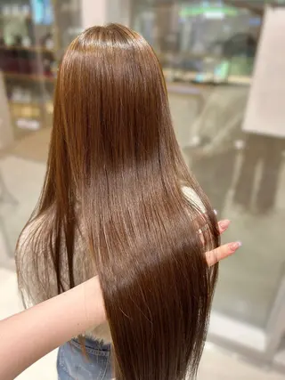 セミロング カラー 透明感カラー🎀♡ リナのヘアスタイル