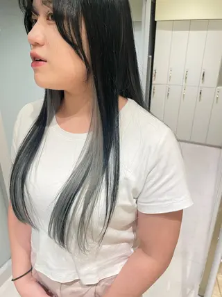 セミロング 縮毛矯正×髪質改善× 艶髪カラー 小笠原躍のヘアスタイル