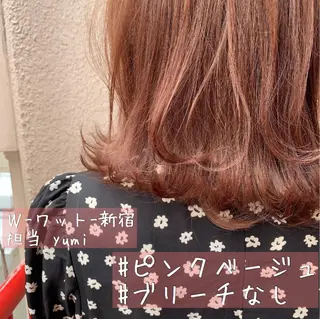 ショート カラー パーマ ヘアアレンジ キッズ ネイル マツエク・マツパ 新宿駅近♡友達とOK 🦋W -ワット -のヘアスタイル