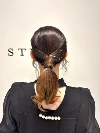 ミディアム 艶カラー/アレンジ 💟すなおのヘアスタイル