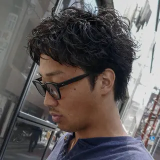 ショート パーマ メンズ 立川/メンズパーマ 厚進太郎のヘアスタイル