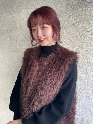 セミロング カラー ヘアアレンジ 髙塚碧🇰🇷 韓国ヘア🎗️のヘアスタイル