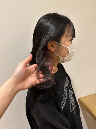 セミロング カラー ㅤㅤㅤㅤㅤㅤㅤㅤㅤㅤ 彩衣のヘアスタイル