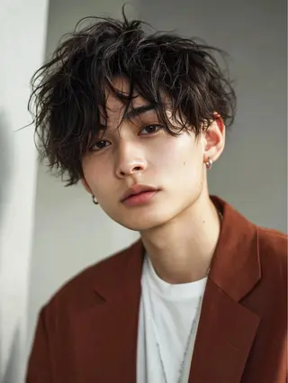 ショート カラー パーマ メンズ 青野 有雅のヘアスタイル