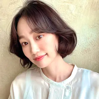 ミディアム カラー パーマ ヘアアレンジ 🌈小顔似合わせ SHIHO🌈のヘアスタイル