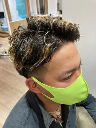 ショート パーマ メンズ 前田 梨沙のヘアスタイル