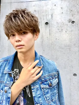 ショート カラー パーマ メンズ ✨髪質改善縮毛矯正✨ 宇田川修平のヘアスタイル