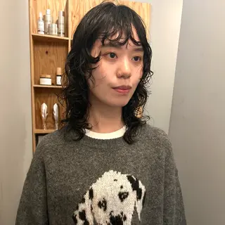 ミディアム ショート/ボブ /パーマ🌿柏原良亮のヘアスタイル