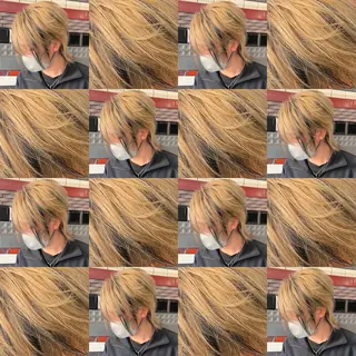 セミロング カラー DESIGNSALON LIA所属・問屋町のブリーチデザ イン屋さん🌈ゆうまのヘアスタイル