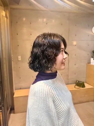 ミディアム デジタルパーマ/ ウェーブパーマ/神野のヘアスタイル
